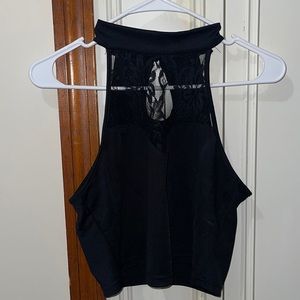 Black lace tank top